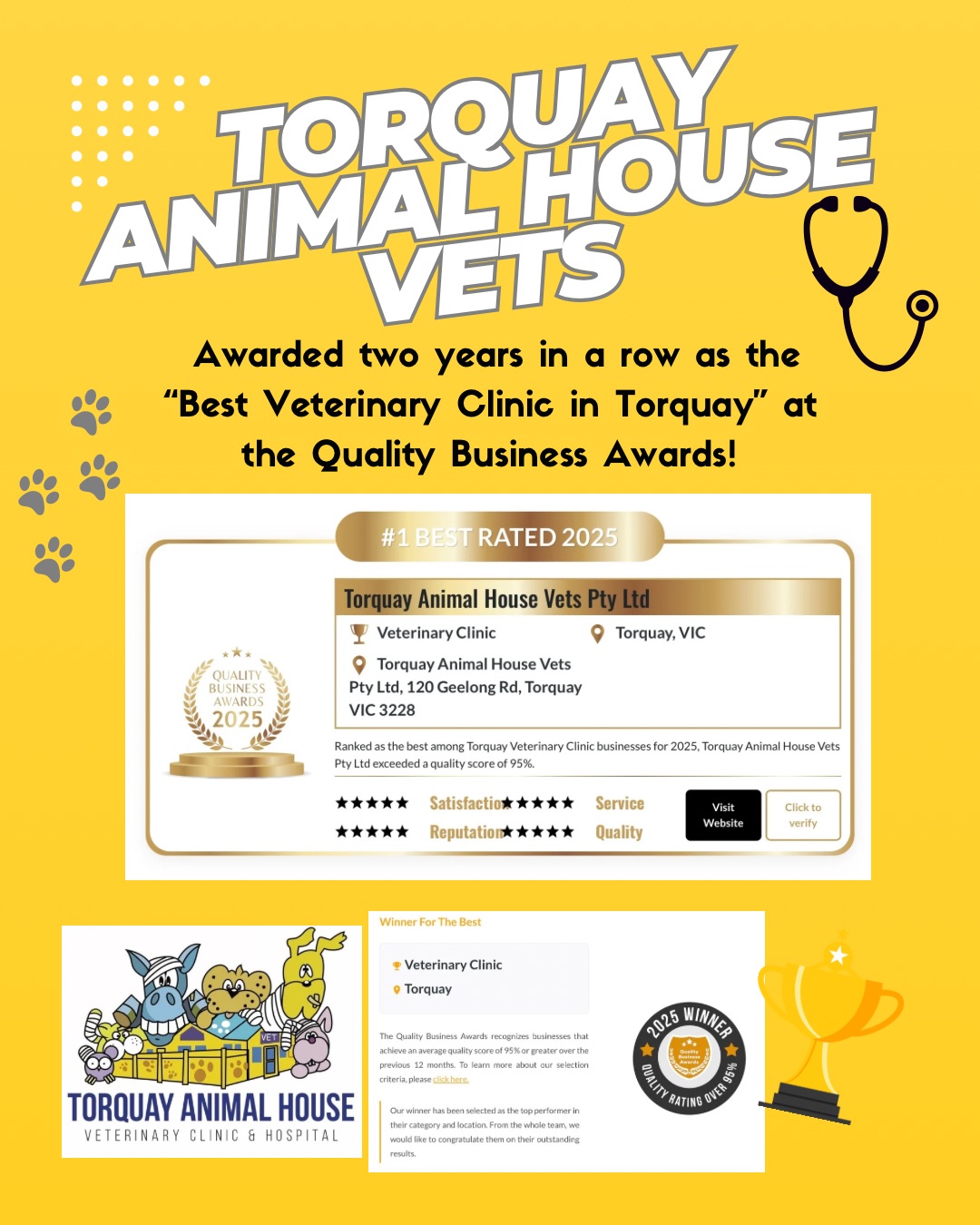 Torquay Animal House Business Awards Winner
